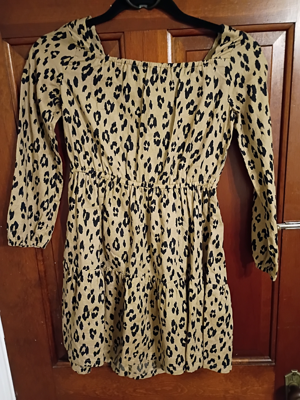 Carter's Leopard Print Elastic Waist Dress - Tan & Black